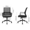 Silla Semi Ejecutiva en Malla, Negra - Imagen 2